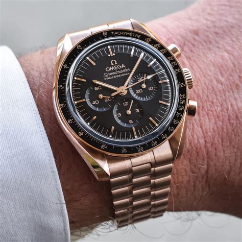 omega speedmaster moonwatch sedna gold|omega 310.60.42.50.01.001.